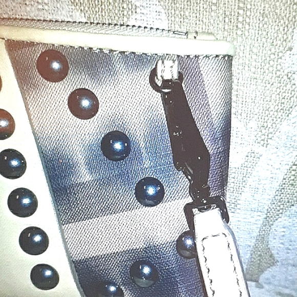 BURBERRY ABSTRACT SMOKED NOVA CLUTCH PURSE AUTHENTIC STUDDED - Picture 3 of 10